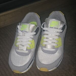 Nike Air Max Gray, Black, and Yellow Sneakers 2019